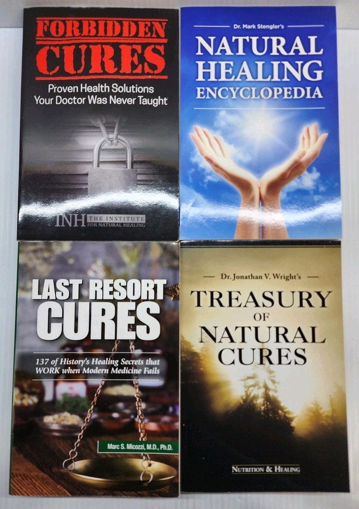 Natural Cures Book Lot Of 4 Forbidden Cures Last Resort Natural Healing Encyclop