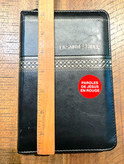 French Bible, La Sainte Bible – Segond 1910 Black Im Leather Zipper Red Letter