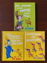 3 Dr. Seuss 2008 UK mini books Rare 4 1/2 x 6 1/4 ” Free Shipping