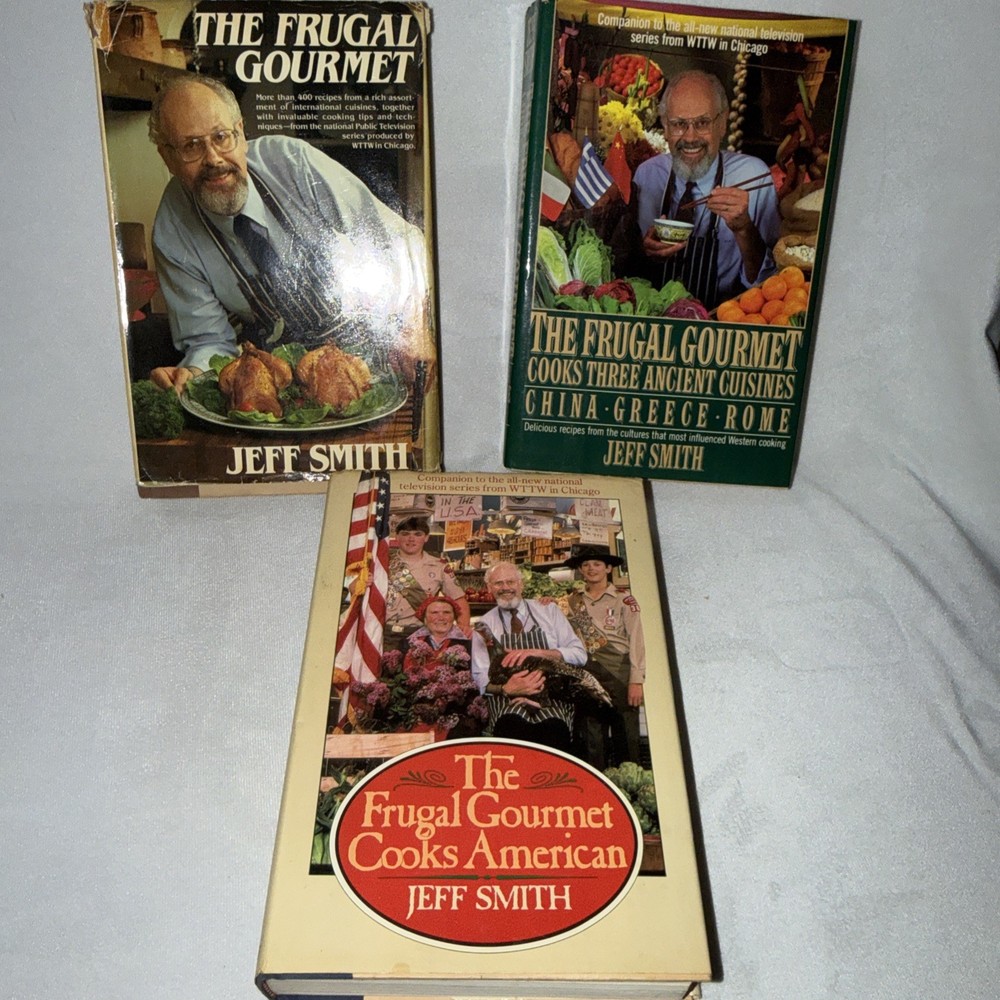 THE FRUGAL GOURMET 3 Hardcover Cookbooks By Jeff Smith