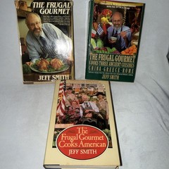 THE FRUGAL GOURMET 3 Hardcover Cookbooks By Jeff Smith