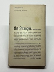 The Stranger Albert Camus 1946 Vintage International Paperback Book Leo Lionni