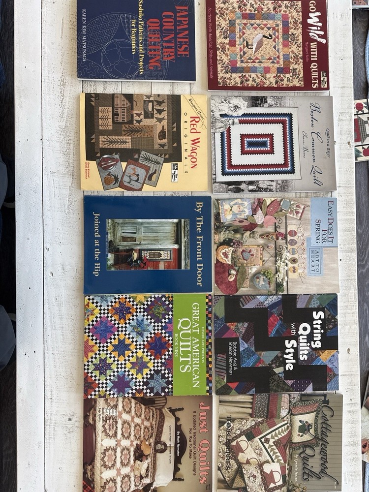 Quilting Paperback Books Lot of 10 Patchwork American Japanese String Quilts