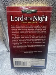 Warhammer 40K Lord of the Night Simon Spurrier PB Night Lords Black Library