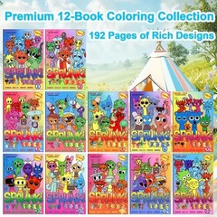 2026 New Sprunki Coloring Book Set, 12 Books, Creative & Focused, Perfect Gift
