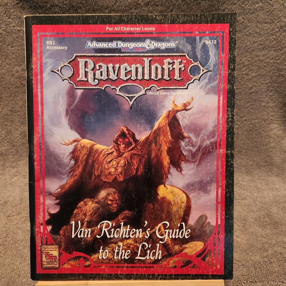 Van Richten’s Guide to the Lich Ravenloft #9412 RS1 AD&D 2e Dungeons and Dragons