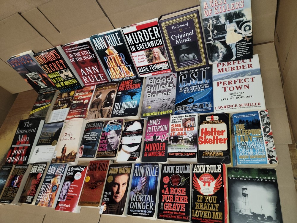 Lot of 10 True Crime Murder Homicide Investigate Detective Books MIX UNSORTED