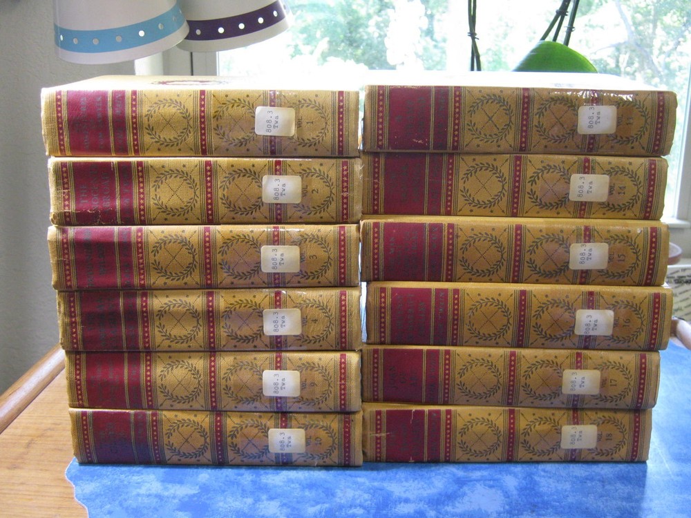 LOT OF 12 ANTIQUE THE COMPLETE WORKS OF MARK TWAIN #1-4, 9-11, 14-18 HC 1917