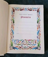 1996-97 THE NEW AMERICAN BIBLE Catholic Family Life Edition Leather Cover