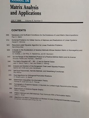 SIAM Matrix Analysis and Applications Society Mathematics 1988 vol 9 1-4 241015