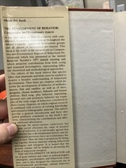 The Development of Behavior 1977 Animal Behavior Society Symposiu