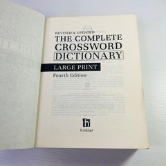 The Complete Crossword Dictionary LARGE PRINT Fourth 4th Edition 9781488934469