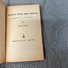 Horns For The Devil Mystery Paperback Book by Louis Malley Pocket Books 1952