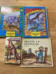 Dinosaurs- Lot of 2 Jigsaw Puzzle Books & 2 Paperback Books