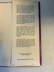 The Intimate Sex Lives of Famous People Wallace 1981 Biography Delacorte Press
