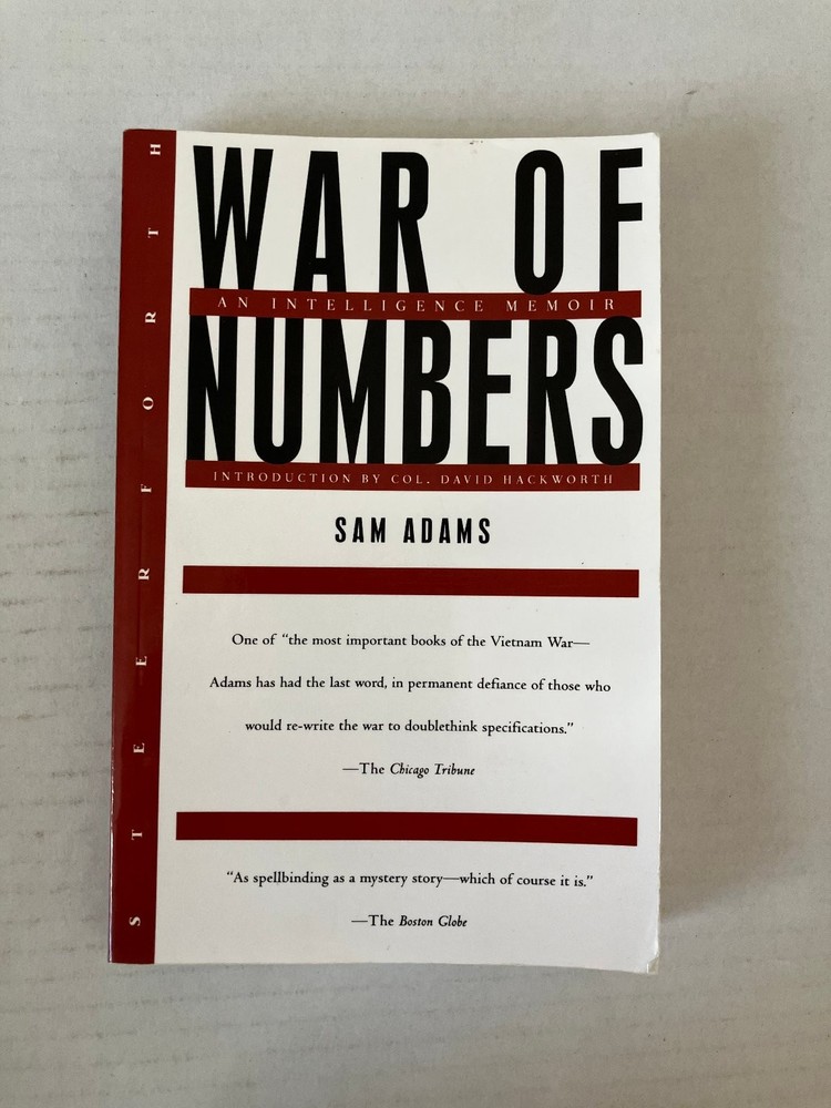 War of Numbers Sam Adams 1994 Intelligence Memoir Steerforth Press Paperback
