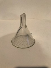 4oz Ribbed Glass Funnel EUC