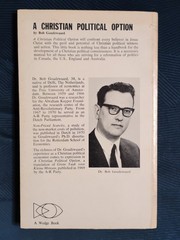 A CHRISTIAN POLITICAL OPTION (1972 TPB) by Bob Goudzwaard – Hard To Find!