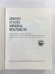 1973 Unites States Mineral Resources Geological Survey Paper 820 1st Edition