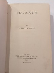 Poverty by Robert Hunter 1905 2nd Print February HC Vtg The Macmillan Company
