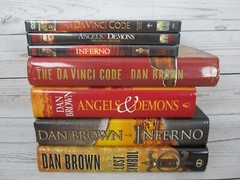 Dan Brown Robert Langdon Series Lot 4 Books Da Vinci Code Hardcover With DVD’s