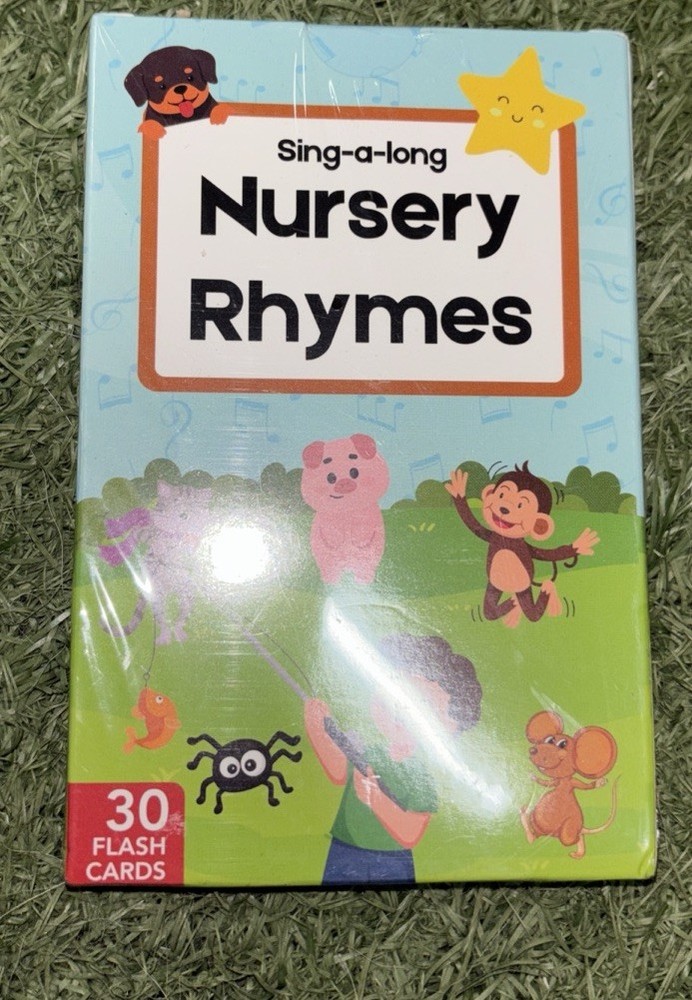 Sing-a-long Nursery Rhymes Flash Cards Educational Ages 2-8 English