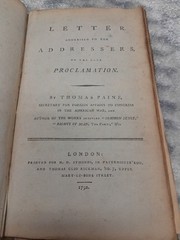 Thomas Paine 1792 first edition bound in calf, Common Sense, Rights of Man, +