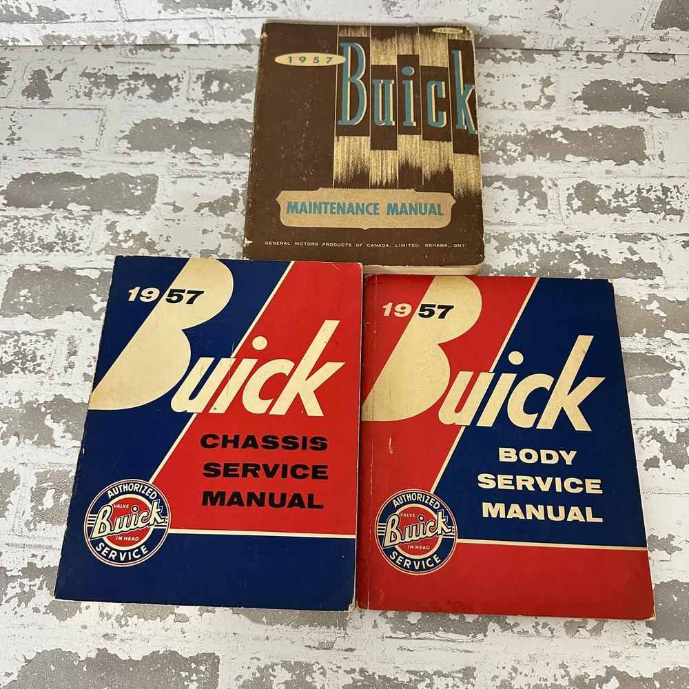 Vintage 1957 Buick Maintenance Chassis Body Service Manuals Lot 3 PB Canada