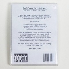 RAPID HYPNOSIS 101 DVD Learn To Hypnotize Fast Instant Hypnotic Inductions stage