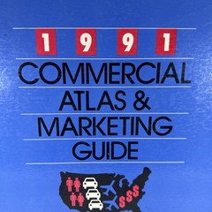 Oversized 1991 Rand McNally Commercial Atlas and Marketing Guide 122nd Edition