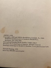 Amish Life by John A Hostetler Paperback Book, 39 Pages Vintage 1978
