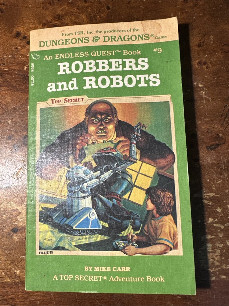 1983 TSR Endless Quest Book #9 – Robbers and Robots by Mike Carr 1st Printing