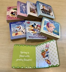 WALT DISNEY MICKEY & MINNIE and FROZEN MINI BOARD BOOKS 2.75″ X 2.75″ LOT OF 8