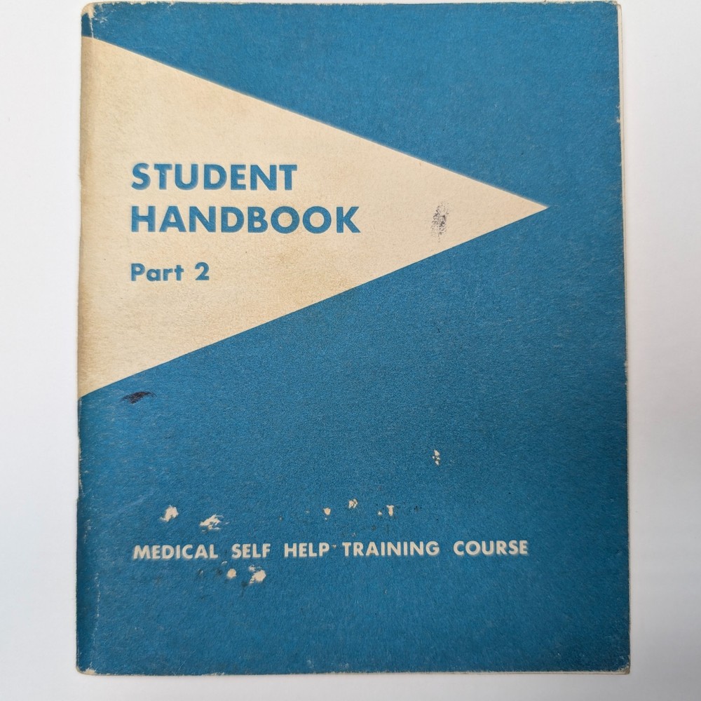 Student Handbook Part 2 Medical Self Help Training Course First Aid Vtg Book