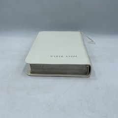 Collins Genuine White French Morocco Leather Red Letter Concordance Bible W/ Box