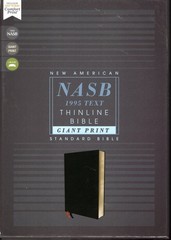 NASB Thinline Bible Red Letter Edition [Giant Print, Black] by Zondervan. NEW