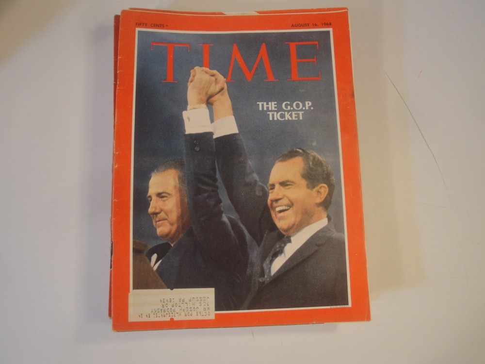 TIME MAGAZINE NIXON LOT/10 ISSUES 1968-1977 ERA