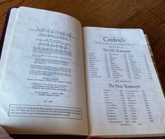 Holy Bible LARGER PRINT Bonded Leather Unique Tabs Red Letter Words Personalized