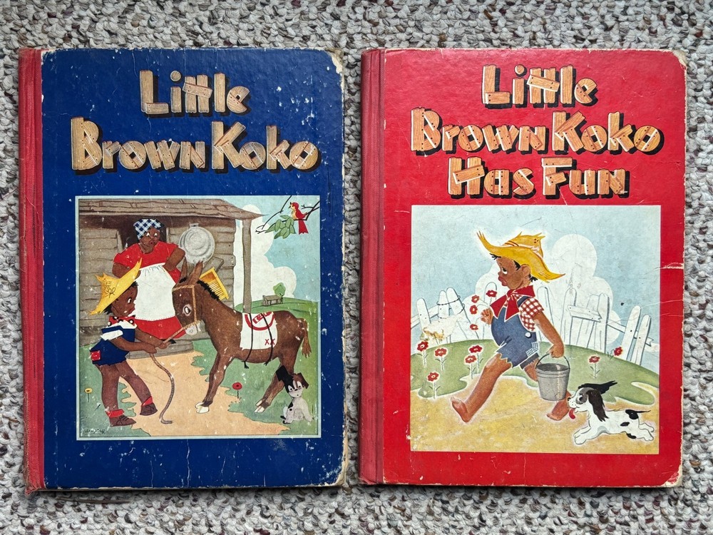 Little Brown Koko (1940) & Little Brown Koko Has Fun (1945) Hardcover Books