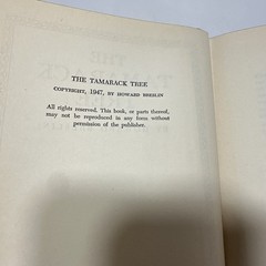 The Tamarack Tree Howard Breslin HC DJ 1947 Book Club Edition Vintage