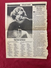THE UNABRIDGED MARILYN HER LIFE FROM A TO Z 1987 includes newspaper clippings.