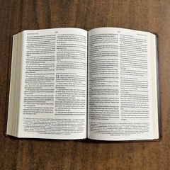 KJV Preaching Bible Verse by Verse – Brown Calfskin Genuine Leather – 11.5 pt