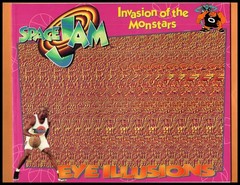 Lot Of 4 Space Jam Books Eye Illusions Michael Jordan Looney Tunes