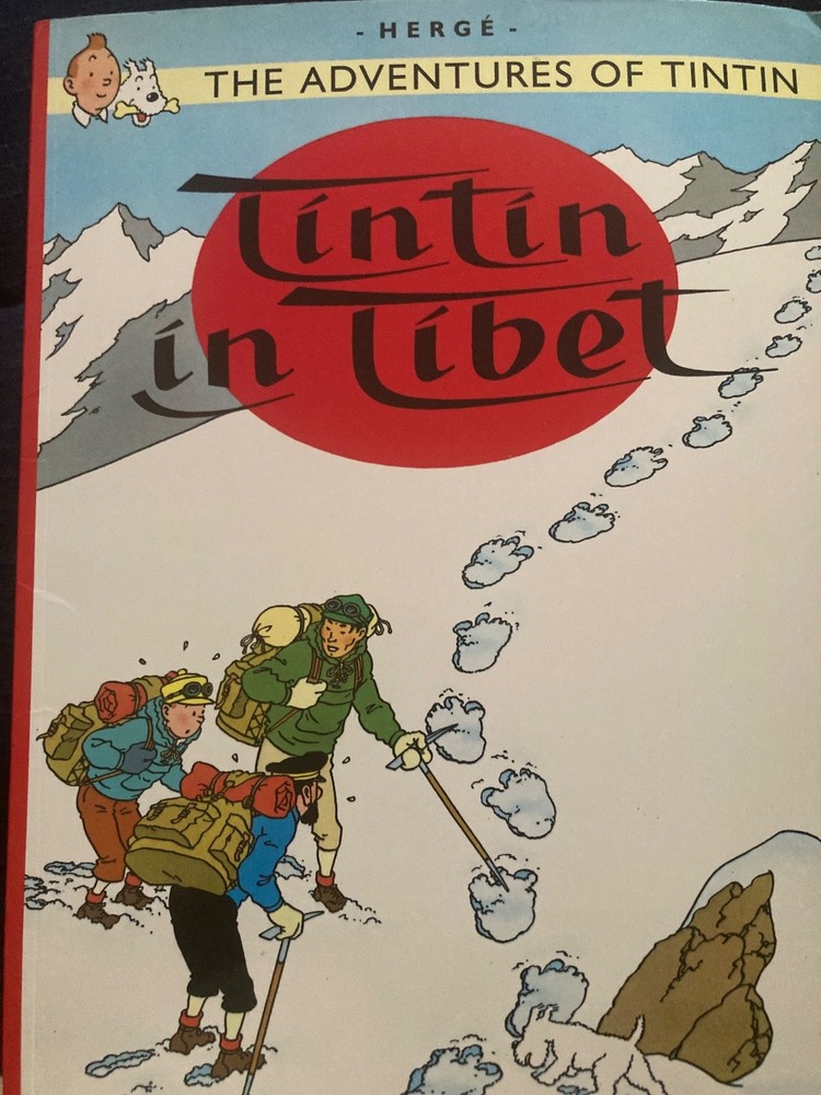 Tintin in Tibet, Paperback by Herge, first US edition-April 1975
