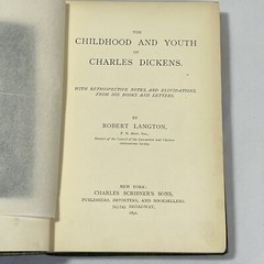 The Childhood & Youth Of Dickens Robert Langton 1891 Hard Cover