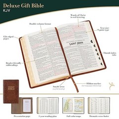 The Holy Bible Kings James Version Bible Thumb Indexed Red Letter / Brown NEW***