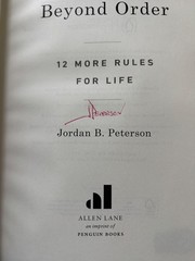 JORDAN B PETERSON SIGNED BEYOND ORDER 1ST HC BOOK 12 MORE RULES FOR LIFE BAS
