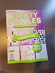 Variety Puzzles by Take-A-Break – Adult Activity Book – 100+ Large Print Puzzles