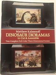 Cut & Assemble Dinosaur Dioramas Book- Two Complete Color 3D Scenes -Kalmenoff