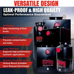 Hydraulic Power Unit Replacement Reservoir 8 Quart Steel Round